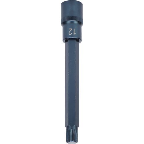 Douille 12 pans en acier allié S2, clé à dégagement rapide pneumatique/électrique, résistante à la corrosion, 140 x 12 mm (1/5)
