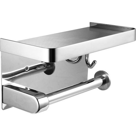 Porte-rouleau de papier essuie-tout en acier inoxydable, étagère rangement pour toilette, idéale la (1/5)