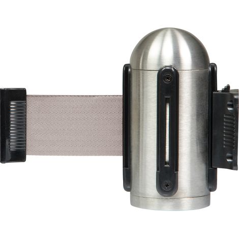 Accroche murale à corde rétractable grise - acier inoxydable - kit de fixation au mur inclus - 210cm  - Securit