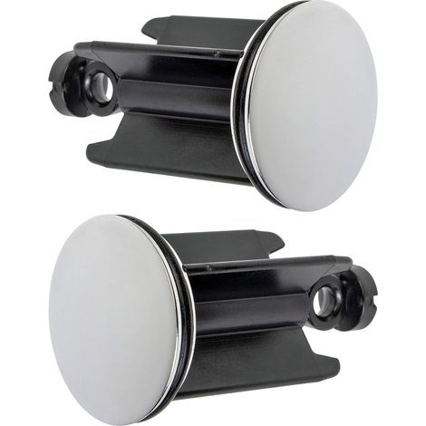 Bonde de lavabo universelle Ø 40 mm – Lot de 2 – Laiton chromé avec joint en caoutchouc – Hauteur réglable de 6,5 à 8,5 cm (1/3)