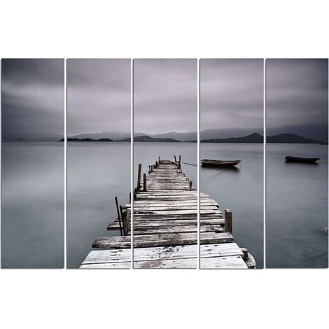 Tableau pont et bateau - 150 x 100 cm (1/3)