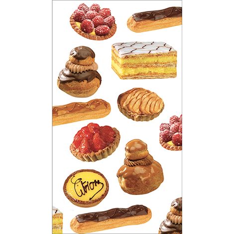 Sticker réfrigérateur et lave vaisselle, douceurs pâtissières gourmandise sucrée art culinaire déco, 180 cm X 100 cm (1/4)