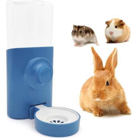 Biberon automatique pour lapin 600ml, abreuvoir suspendu anti-goutte pour rongeurs, distributeur d'eau pour cobaye, hamster, chinchilla et furet, sans fuite, fixation facile (1/5)