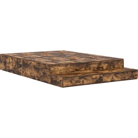 Maison Exclusive - Cama con almacenamiento con cajón Roble ahumad