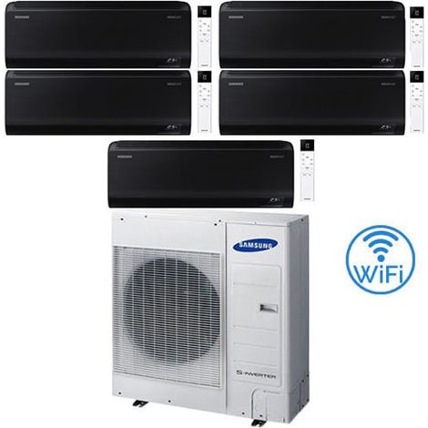 Samsung WINDFREE BLACK R32 Wifi Penta Split Inverter 9000 + 9000 + 9000 + 12000 + 12000 BTU Klimaanlage mit E.U. AJ100TXJ5KG/EU Klasse A++/A+ NEU 2025