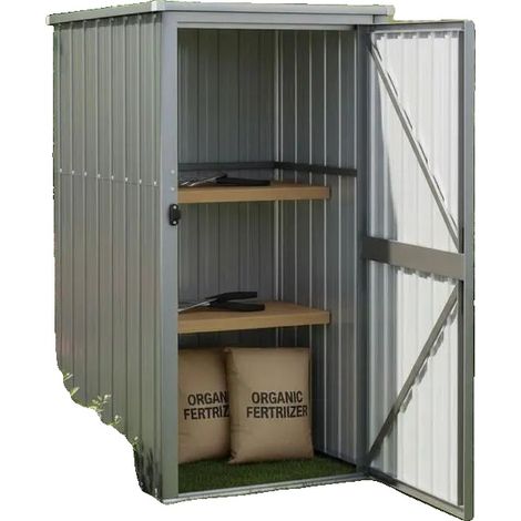 Caseta para herramientas de jardín, acero galvanizado, diseño resistente a la intemperie, 88 x 89 x 161 cm. (1/2)