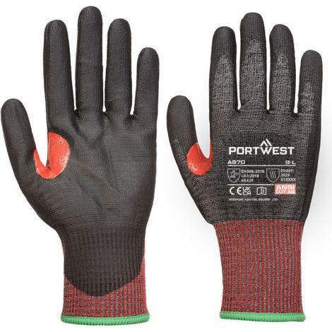 Guante CT200 AHR13 de PU resistente al corte para dispositivos táctiles A670 XL
