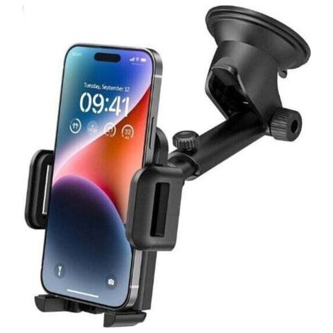 Suction Cup Car Phone Holder, Car Phone Holder for Dashboard Windshield, Adjustable Holder and One Release Button, Car Auto Holder for Smartphones and GPS 4.7-7.0 (1/4)