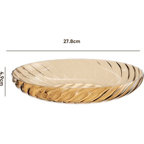 Bol À Fruits - Verre Transparent Trempé 20 cm - Pour Salon Salle De Bain Table À Thé - 1 Pièce (1/5)