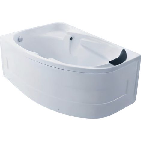 Baignoire asymétrique avec tablier Lucia 150 x 100cm - Angle: Gauche - Siphon: Sans (1/4)