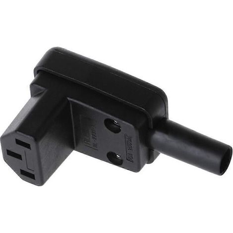 Connecteur de câble d'alimentation femelle IEC 320 coudé à 90° pour 10 A / 250 V CA (1/5)