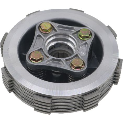 Pièces de moteur pour motos et tricycles : ensemble d'embrayage CG à 4 piliers et 5 disques, tambour d'embrayage trempé à petits trous (1/5)