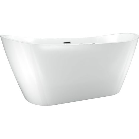 freistehende Badewanne Wanne F23 180x92cm Whirlpool Luft & Wasser (1/5)