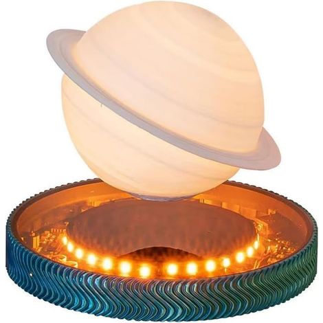 Lampe Saturne Lévitation Magnétique Impression 3D Lumière Lune avec Base Lumineuse Flottante & Tournante Rotation 360° Lumière Saturne 3 Modes de Couleurs Contrôle Tactile Veilleuse pour Bureau Chambr (1/5)