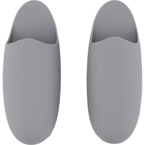 2 pièces Support Brosse à Dents Murale Gris, Rangement Ustensiles de Cuisine et Salle de Bain en Silicone (1/5)