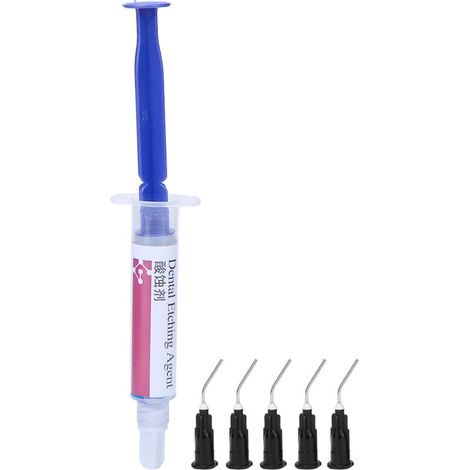 Gel de mordançage dentaire 37% acide phosphorique, seringue pour soins dentaires et kit d'outils