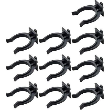 10x Clip de plinthe avec base à tenon en plastique noir Ø 34mm Pied Meuble Cuisine Salle de bain Fixation