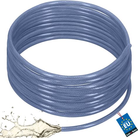 KOTARBAU® Tuyau Eau ø 10 mm / 3 mm - Tuyau Compresseur d'air 50 m - Tuyau PVC Souple - Transparent - Tuyau Arrosage Renforcé (1/4)