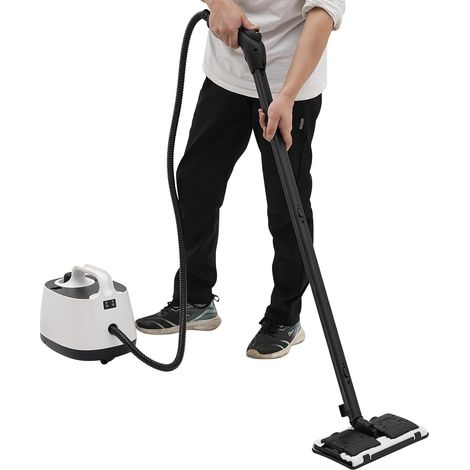 Elektrischer Dampfreiniger Handdampfreiniger Dampfdruckreiniger Weiß Schwarz für Spielplätzen Badezimmern Garderoben Autoinnenräumen 2000W