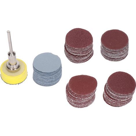 100-piece aluminum oxide sanding discs for metal, plastic, and wood – 25 mm diameter, grit 100 to 3000 (1/5)