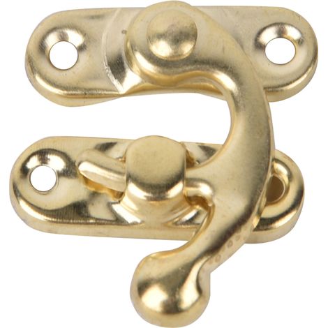 Lot de 30 fermoirs à cliquet rétro en fer pour boîtes à bijoux et cadeaux, 3,2 x 2,8 cm, jaune, à droite. (1/5)