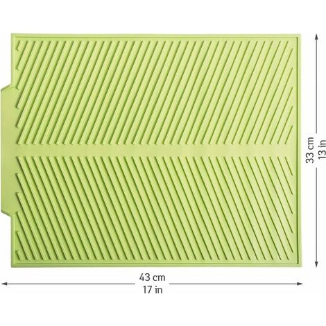 Tapis De Séchage Vaisselle - Silicone Alimentaire - Antidérapant Et Résistant À La Chaleur Jusqu'à 230 °C - Pour Évier Cuisine - 43 x 33 cm