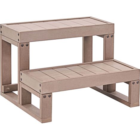 Hot Tub Spa Steps Synthetic Material Brown LIMAY (1/5)