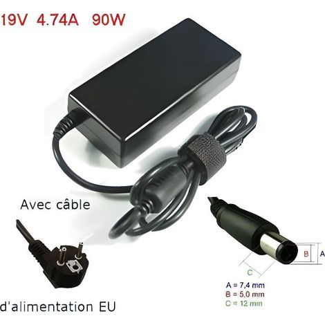 Adaptateur secteur - Chargeur PC Portable HP - 19V