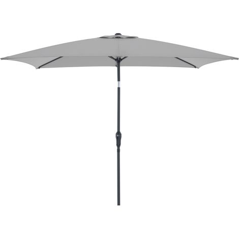 Doppler Mittelstockschirm "LIFE Lift" 250 x 200 cm, hellgrau, Bezug aus 100% Polyester, Gestell aus Stahl und Aluminium, Gewicht 5,7 kg (1/5)