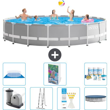 Prism Frame Pool Rund - 610x132 cm - 8-teilig S599
