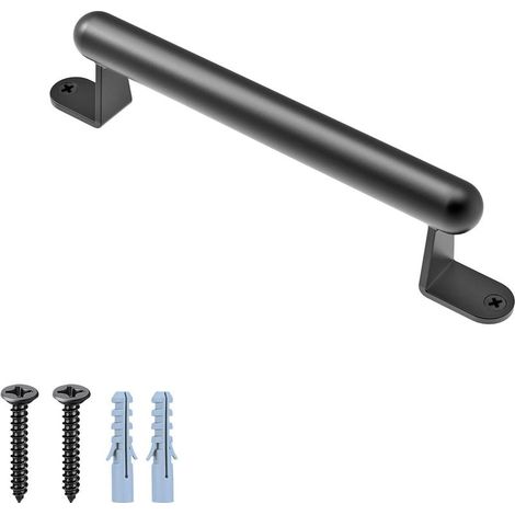 - Haltegriff aus Metall – Sicherheitsstütze für Treppen und Badezimmer – Robuster, schwarzer Stahl, 18 cm (1/5)