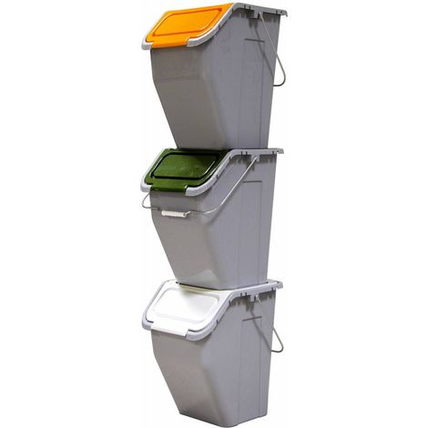4 x PATTUMIERA  23 L TORRE 3 PZ RACCOLTA DIFFERENZIATA