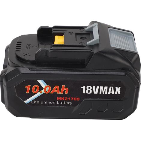 Batterie 18V 10Ah 21700 pour outil électrique, compatible BL1850 BL1860 BL1820 BL1830 BL1840 BL1850B BL1860B, remplacement longue durée, cellule haute capacité. (1/5)