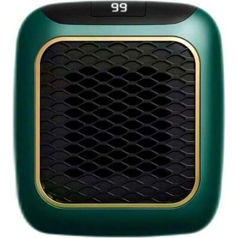 Mini chauffage mural vert, 800 W, chauffage rapide, thermostat réglable, protection intégrée (1/5)