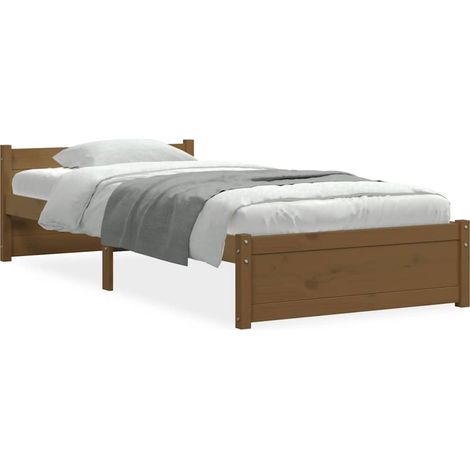 Maison Exclusive - Massivholzbett ohne Matratze Honigbraun 75x190