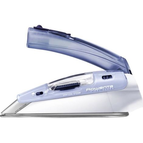 ROWENTA First Class Fer à repasser de voyage, 1000 W, Débit vapeur 10 g/min, Pressing 45 g/min, Semelle Inox Microsteam 200