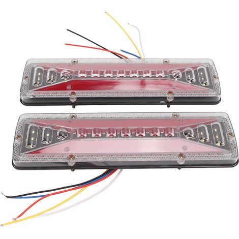 2-teilige LED-Rückleuchten, IP68 wasserdicht, 24 V, 50.000 h, Blinker, Bremslicht, Rückfahrlicht, LKW-Anhänger-Lichtleiste (1/5)