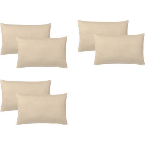 KLULK Set 6 Federe Per Cuscini Per Bambini 40x60 Cm,In Puro Cotone 100% Fibra Naturale In Tinta Unita Safari Made In Italy (1/5)