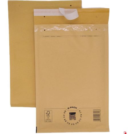 Enveloppes à bulles brunes F16 x10 pièces