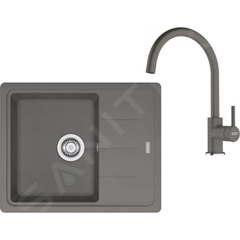 Franke Colonnes - Set de cuisine G278ŠK, évier en fragranit BSG 611-62 + robinet FC 6018.084, gris pierre 114.0700.804 (1/4)