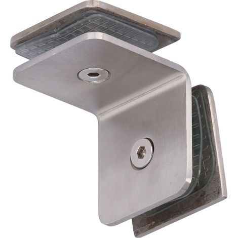 90°-Glasbefestigungswinkel, Klemme aus Edelstahl 304, Duschkabinenzubehör, rechtwinklig, Montagesatz (1/5)