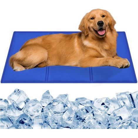 Kühlende Hundematte 90 x 50 cm, selbstkühlende Hundekühlmatte, ungiftige Gel-Kühlmatte für Hunde und Katzen (1/5)