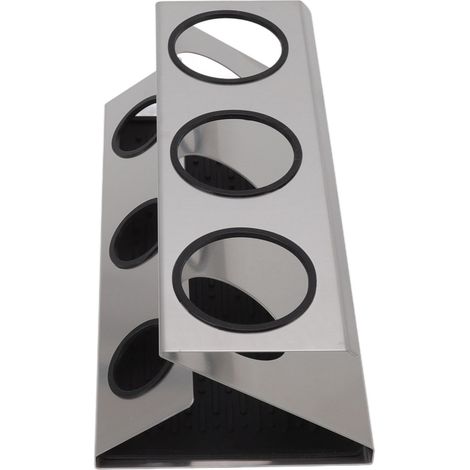 Losnummer 304 Edelstahl-Flaschenabtropfer, Flaschentrockengestell, mit Bürste, Geschenkbox. (1/5)