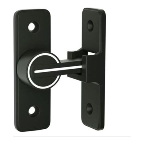 BUNTHAUS (90 Degrés)Verrou Serrure de Fermeture Porte Interieure Coulissante de Lumineux, 90° Loquet de Crochet a Porte Bascule, Boulon de Verrouillage de Boucle Moraillon Antivol, pour Porte, Fenêtr (1/5)