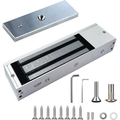 Serrure Magnétique Electrique Force de Maintien 500Kg 1200Lbs pour 1 Porte Fail Safe Mode (1/5)