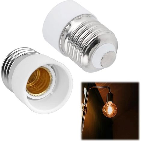 2PC E27 vers E14 Adaptateur Convertisseur de Douille,Adaptateur de Douille E14 E27 vers E14 Douille E14,Convertisseur de Douille E27 vers E14,Adaptateur de Douille Ampoule E27 Vers E14 (1/4)