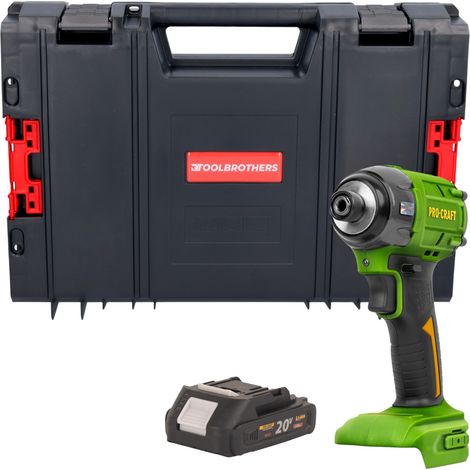 Procraft PS22bb Akku Schlagschrauber 20 V 230 Nm 1/2" Brushless + 1x Akku 2,0 Ah + RHINO Toolcase - ohne Ladegerät (1/5)