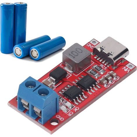 Convertisseur élévateur DC3-6V 3S, module de charge élévateur pour batteries lithium-polymère 18650, interface Type-C, 4A (1/5)