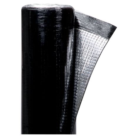 Soprema – Rouleau d'étanchéité Sopralast 50 TV Alu – 6m x 1m – Chape souple bitume élastomère – Résistance aux intempéries et UV (1/2)