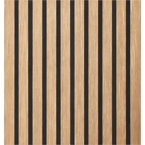 Pannello decorativo a listelli in legno doghe MDF e feltro PET Set 12 pz 60x60 Rivestimento murale fonoassorbente Rovere